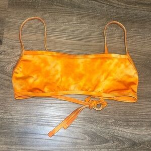 🔥 Orange Tie Dye Bikini Top
